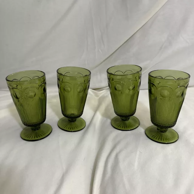 St Genevieve Tea Glasses Bartlett Collin’s 6 1/8 Set of 4