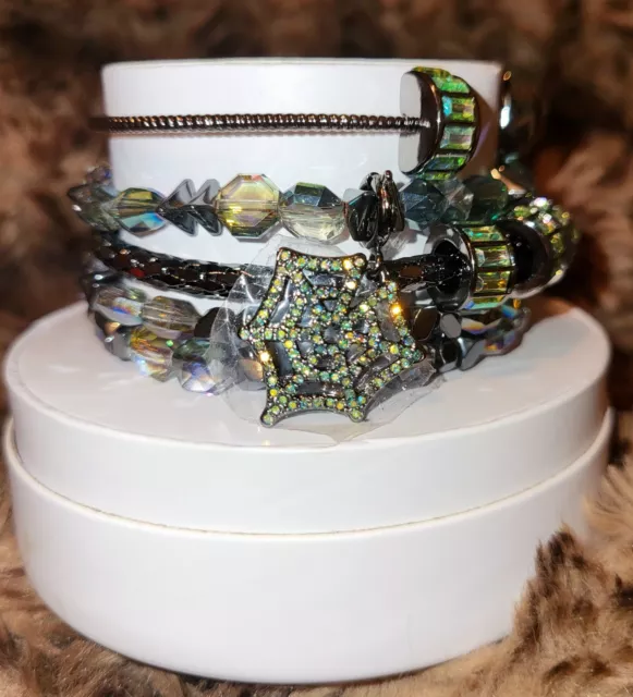 Bomb Party “Don’t Test Me I Bite” 2023 Halloween 4 Bracelet Stack Hematite 6703 Bomb Party “Don’t Test Me I Bite” 2023 Halloween 4 Bracelet Stack Hematite 6703