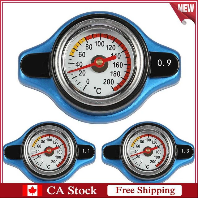 Big Head Car Temperature Gauge Meter with Utility Thermo Radiator Cap Tank Cover