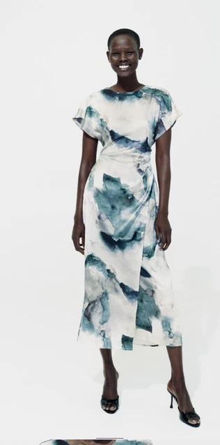aje blue mini dress Women's Twyla Flared skirt panel with wedding dress with flowers Primavera Couture -4415 Thin Size:V