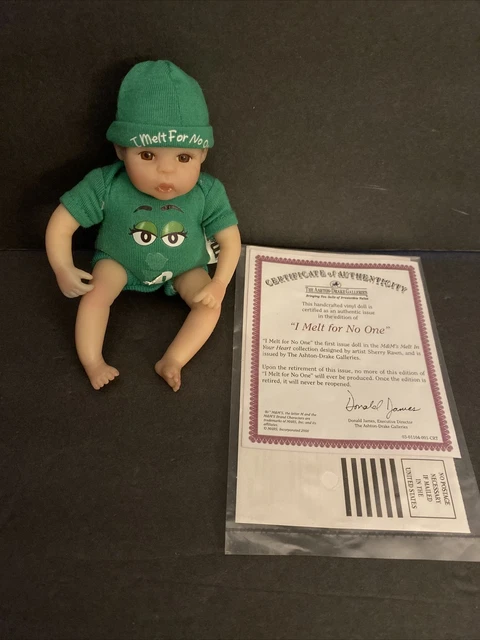 Ashton Drake/Sherry Rawn Vinyl M&M Doll "I Melt For No One"  With Coa