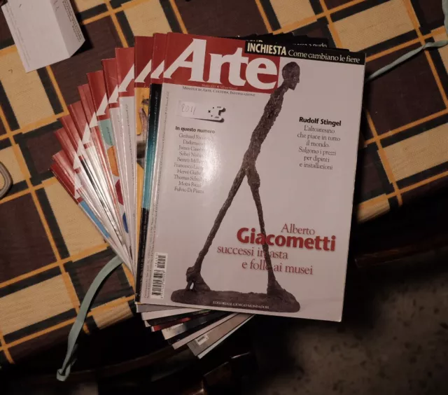 Lotto 12 Completo Arte 2011 Rivista Mensile Arte Mondadori Completo 12 Numeri