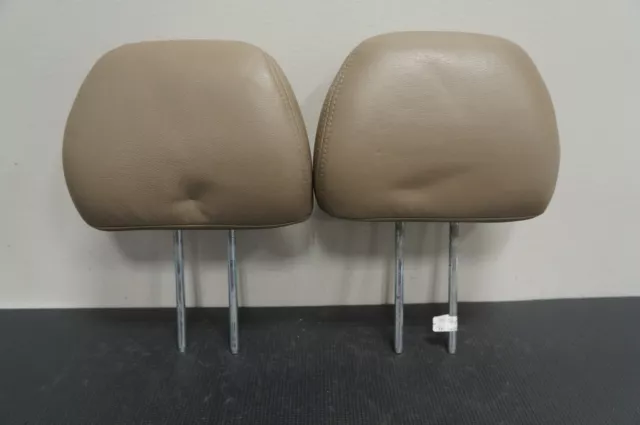 1999-2004 Honda Odyssey Oem Middle Row Head Rests Headrests Pair Tan Leather