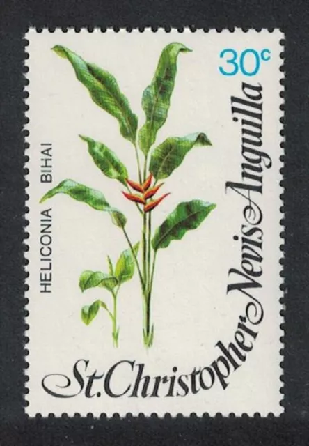 St. Kitts-Nevis Fiori Heliconia bihai 30c 1979 nuovi di zecca sg#418