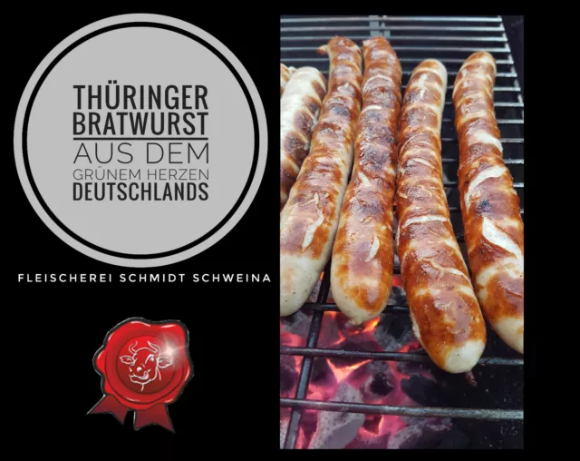 Thüringer Bratwurst im 8er Pack schockgefrost ungebrüht, Expressversand