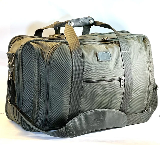 Tumi # 278M3 Army Green Ballistic Nylon 21” Carry On Weekender Duffel bag EUC