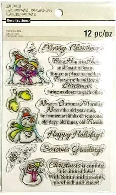 Recollections Clear Stamps ~Merry Christmas Phrases Code 529322