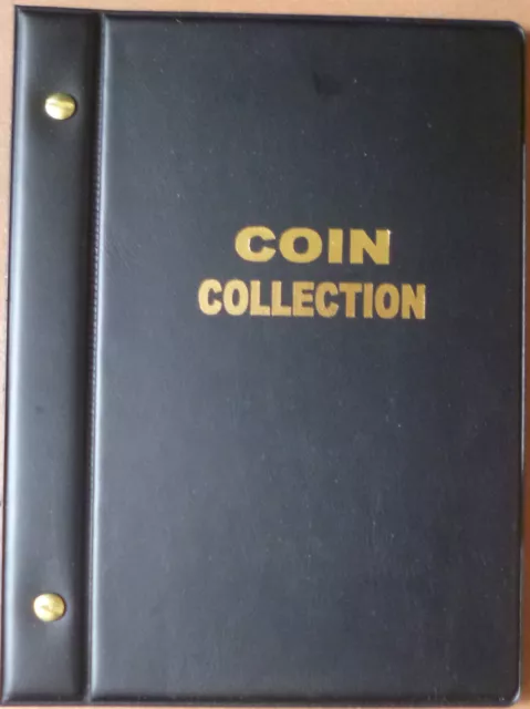 Small VST BLACK COIN STOCK ALBUM for 2 x 2 COIN HOLDERS - holds 48 Coins