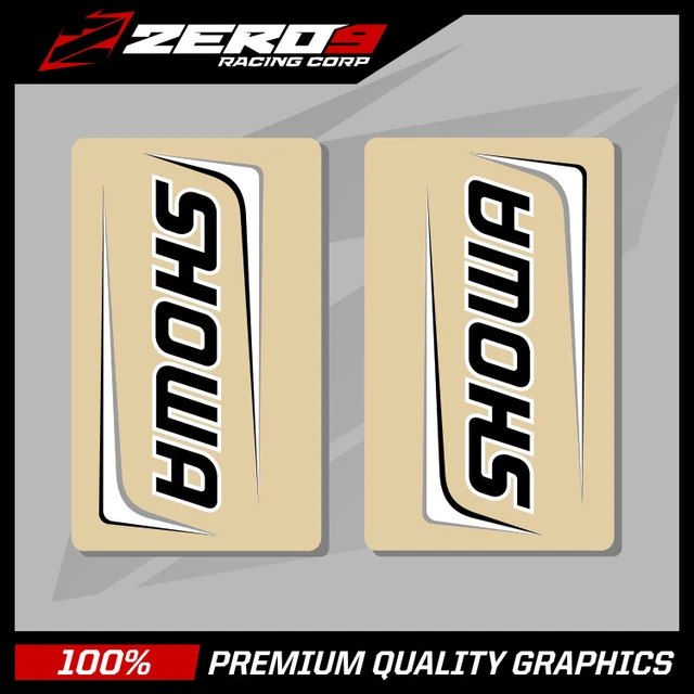 SHOWA UPPER FORK Decals Motocross Graphics Mx Graphics Clear Black 17 £