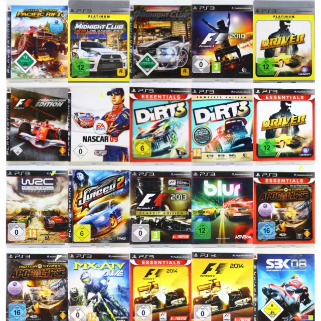 Sony PS3 Playstation 3 Racing Rennspiele Formel Eins Nascar Driver zum Auswählen