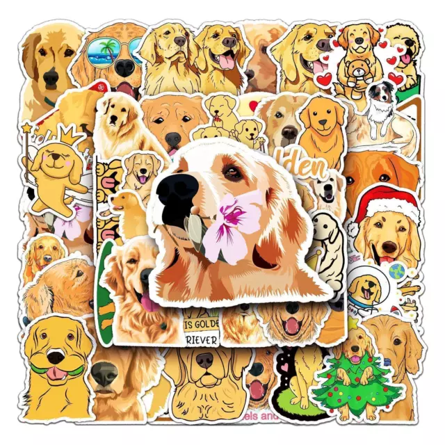 ⭐ 50 Piezas Cartoon Dorado Retriever Pet Perro Style Set de Pegatinas/Pegatina