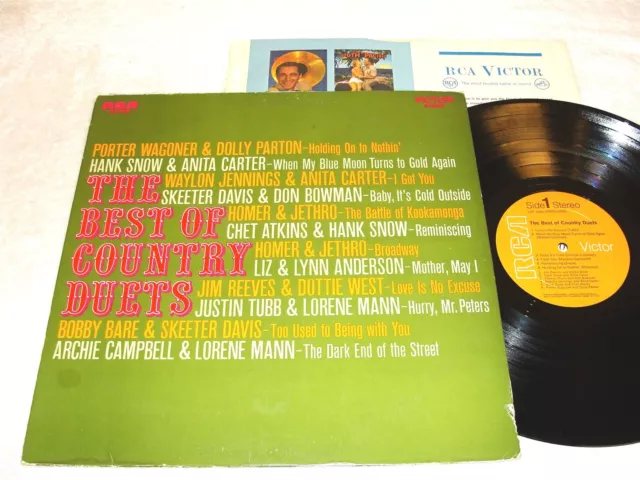 "The Best of Country Duets" 1968 LP, VG, RCA, Various: Dolly Parton, Waylon, ++