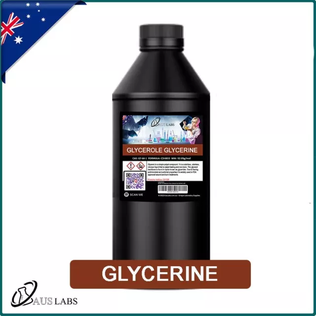 Glycerine USP 100% Pharmaceutical - Food Grade 1 litre Vegetable Origin