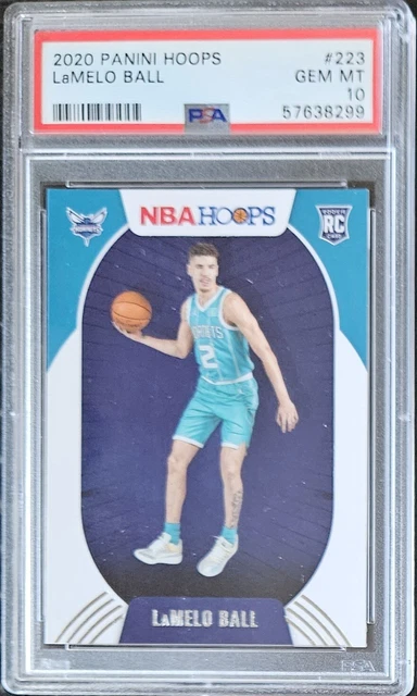 LAMELO BALL RECRUE RC PSA 10 2020 cerceaux Panini #223 gemmes comme