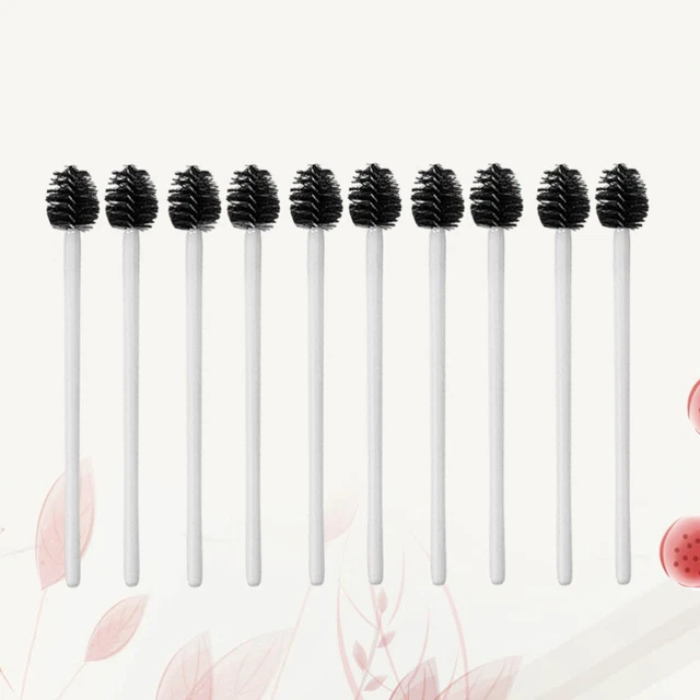 100 piezas Cepillos para pestañas Manija Desechable Varilla Lisa Maquillaje Cepillos para pestañas
