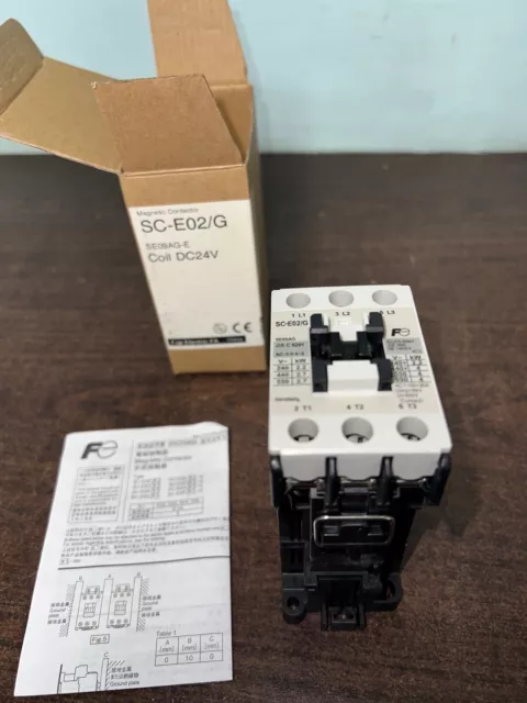 New Fuji Electric Sc-E02/G Magnetic Contactor Se09Ag-E 24 Volt   S325