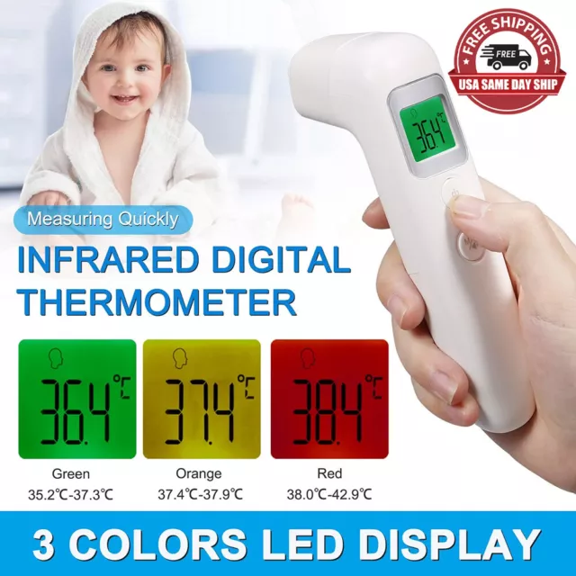 Medical NON-CONTACT Body Forehead IR Infrared Digital Thermometer Adult Baby