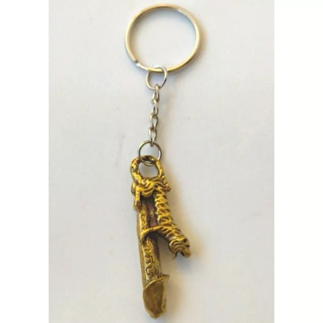 Paladkik Tiger Brass Yantra Talisman Keychain Pendant Magic Holy Love Amulet