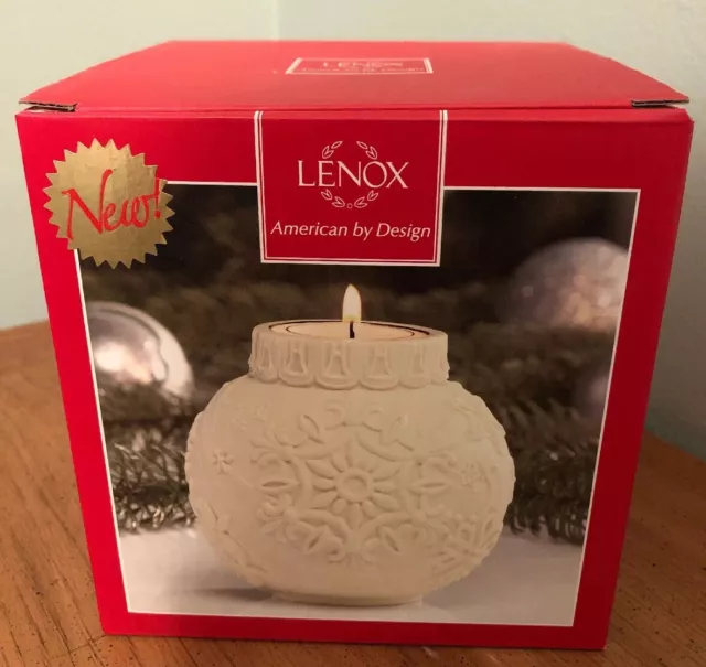 Lenox Ornamental Glow Snowflake Scroll Votive Candle New in box