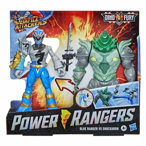 POWER RANGERS DINO Fury Battle Attacks Black Ranger vs.Smashstone 2 ...