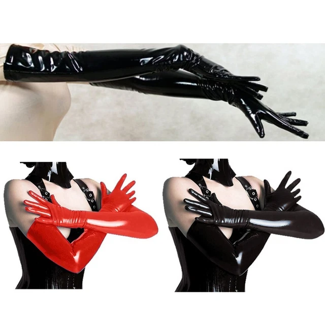 GANTS ROUGE WET LOOK - DARQUE
