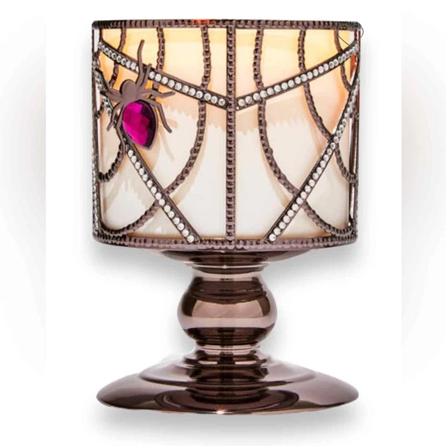 BATH & BODY works Halloween 2023 Gem Spider Pedestal Candle Holder