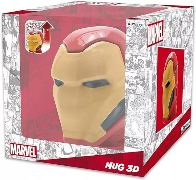 Marvel Iron Man 3D Forma Cerámica Novedad Taza de Café Nuevo & Regalo en Caja