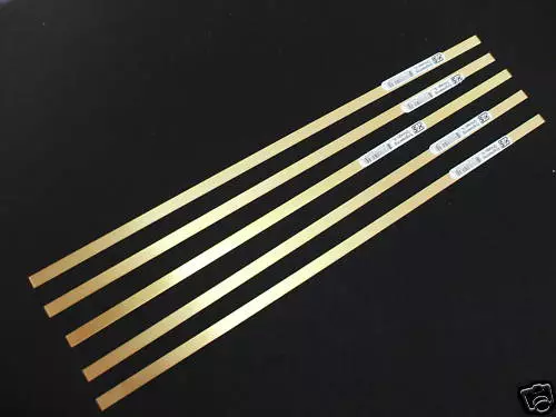 5 x K&S Metal Brass Strip's 0.81 x 6.35 x 300mm  KS240