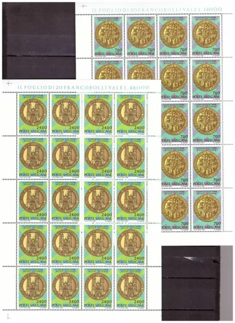 s20738) VATICANO 1987 MNH** Nuovi** Lettonia 2v Foglio NON PIEGATO