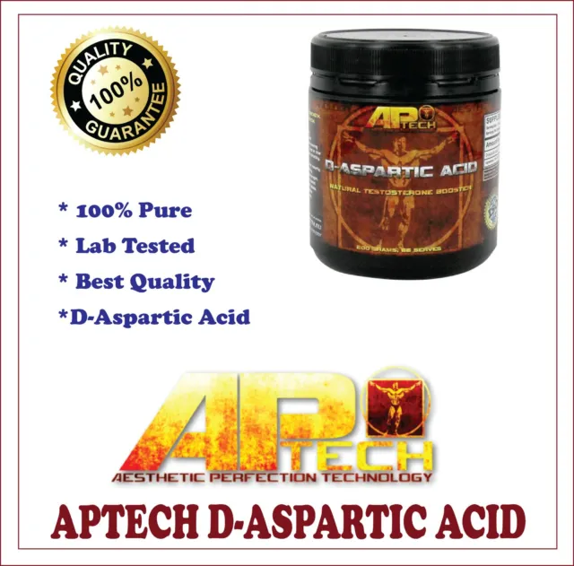 APTECH PURE D-ASPARTIC ACID POWDER 200g DAA TESTOSTERONE BOOSTER BEST QUALITY