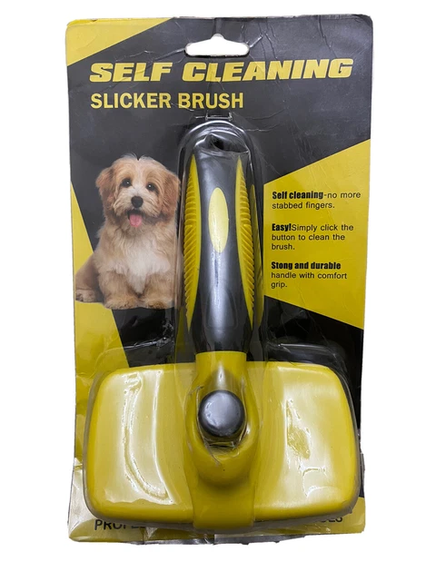 Self Cleaning Slicker Brush Dogs Cat Pets Hair Grooming Remover Shedding Tools