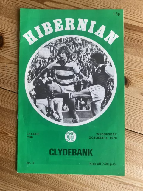 1978-1979 Hibernian v Clydebank Scottish League Cup