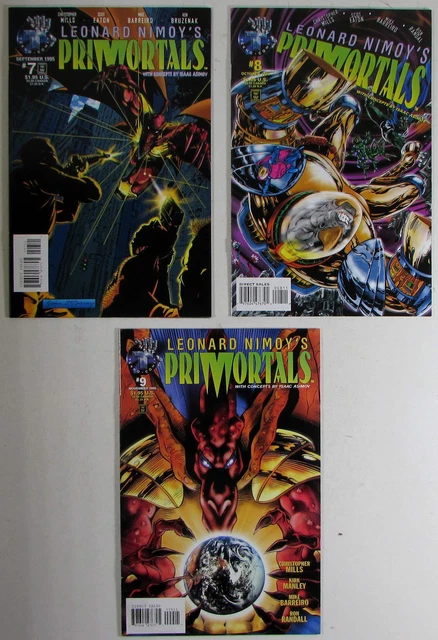 Primortals Lot of 3 #7,8,9 Tekno Comix (1995) 1st Series 1st Print Comic Books
