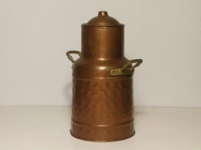 Cobre antiguo vintage cubo pequeño cubo de leche hervidor olla antigua rústica