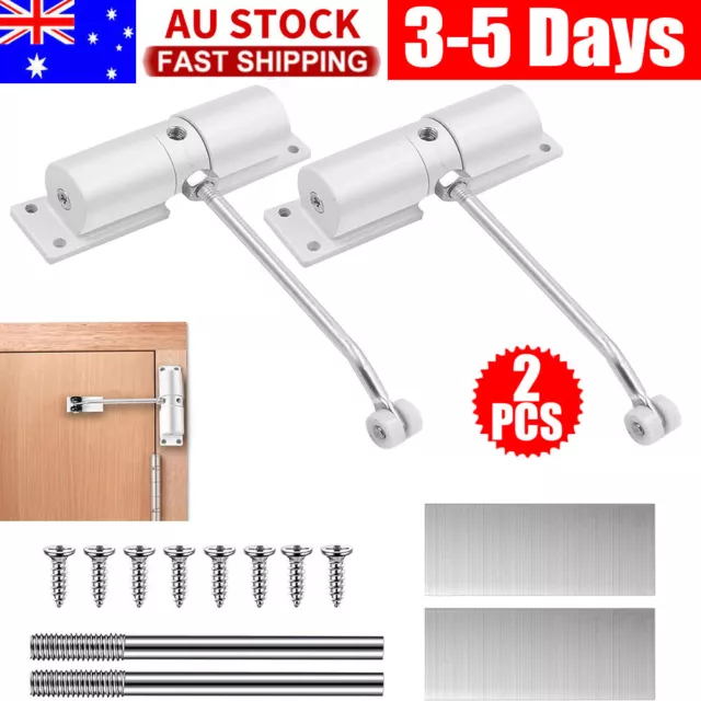 Mounted Door Gate Closer Adjustable Automatic Alloy Surface Spring Loaded AUS