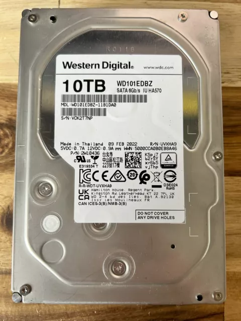 Western Digital WD101EDBZ 10TB 3,5" Festplatte White Label