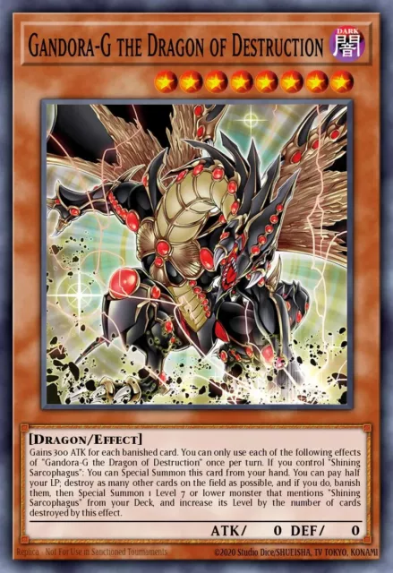 Yugioh Gandora-G The Dragon Of Destruction Secret Rare Near Mint 1St Lede-En001