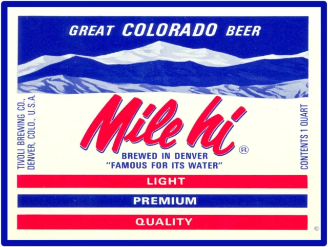 Mile Hi Beer of Denver, Colorado NEW Metal Sign 24"x30" USA STEEL XL Size 7 lb