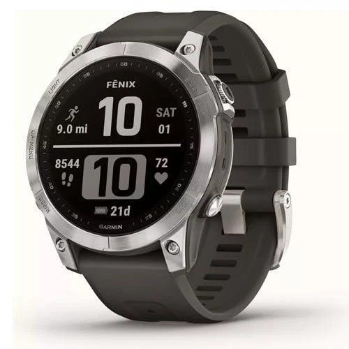 GARMIN FENIX 7 Multisport Watch GPS Heart Rate Monitor Silver