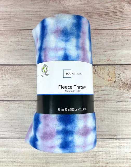 Mainstays Fleece Throw Blanket, 50 x 60, Tie Dye 