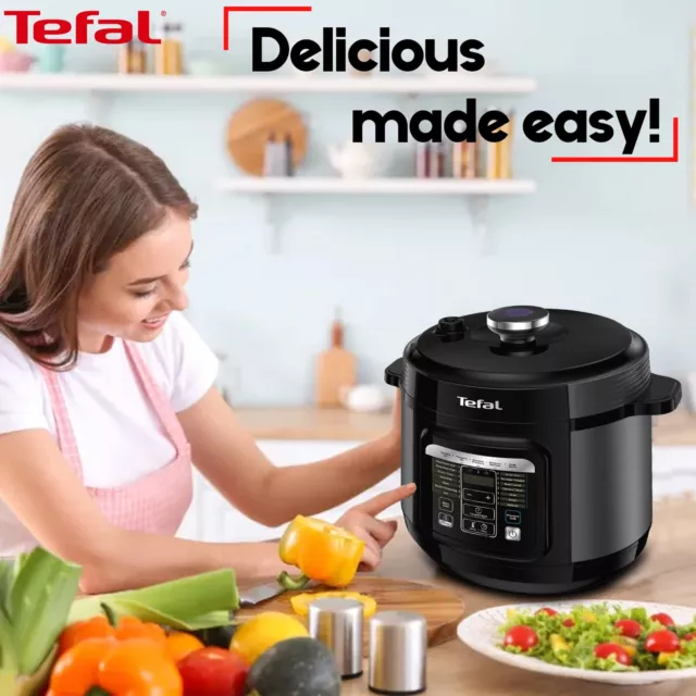 Tefal 6L Fast Pressure Cooker Home Chef Smart Multicooker Rice Cooker Steam 2