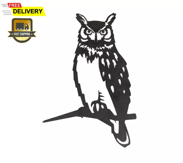 - Great Horned Owl - Outdoor Tree Ornaments in Corten Steel - Metal Art Proudly