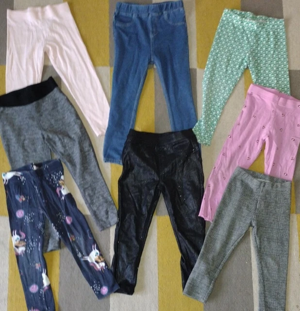 Girls Bundle Of 8 Pairs of Jeggings/Leggings Age 3-4 Year's Excellent Condition