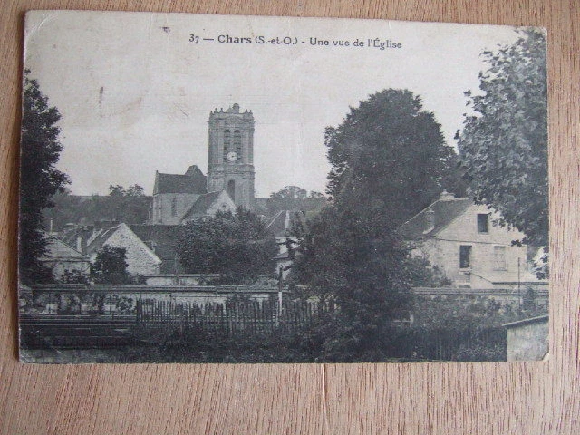 Cpa Chars (95) Une Vue De L'eglise.