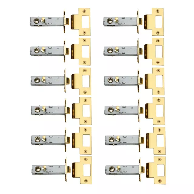 12 Privacy Door Knob Latch Sets Reversible Gold PVD 2 3/8"
