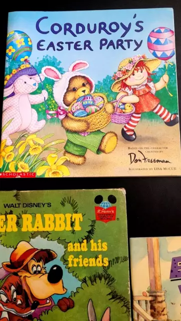 5 Spring Books; Corduroy;Story of Easter Bunny;Brer Rabbit;Easter Yolks; GrandMa 2