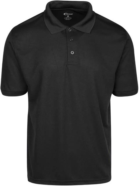 DDI 1982082 Men&apos;s DRI-FIT Polo Shirt - Black  Medium Case of 6