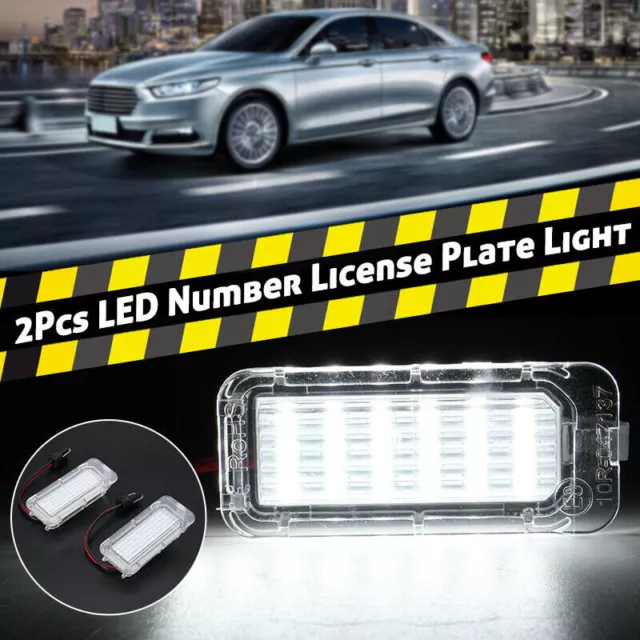 2PCS LED Number License Plate Light For Ford Focus/Fiesta/Mondeo MK4/C-Max MK2