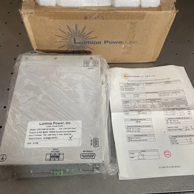 Lumina Power LDD-1000-30-32-RS-ROHS 30A 32V Laser Diode Driver