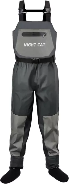 Nightcat Stocking Foot Chest Waders In Grey Size 44-45